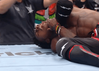 Kenyan bracelet spotted on IShowSpeed’s wrist during WrestleMania 42 debut match at Allegiant Stadium in Las Vegas.